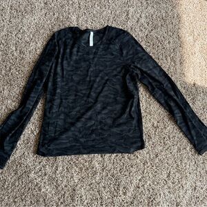 Lululemon Athletica Black Camouflage Top